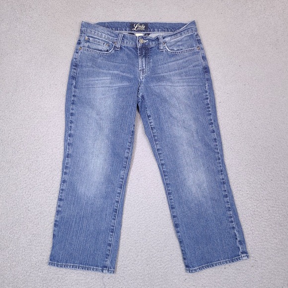 Lucky Brand Denim - Lucky Brand Classic Rider Crop Jeans Womens 8/29 Medium Wash Denim Dungarees